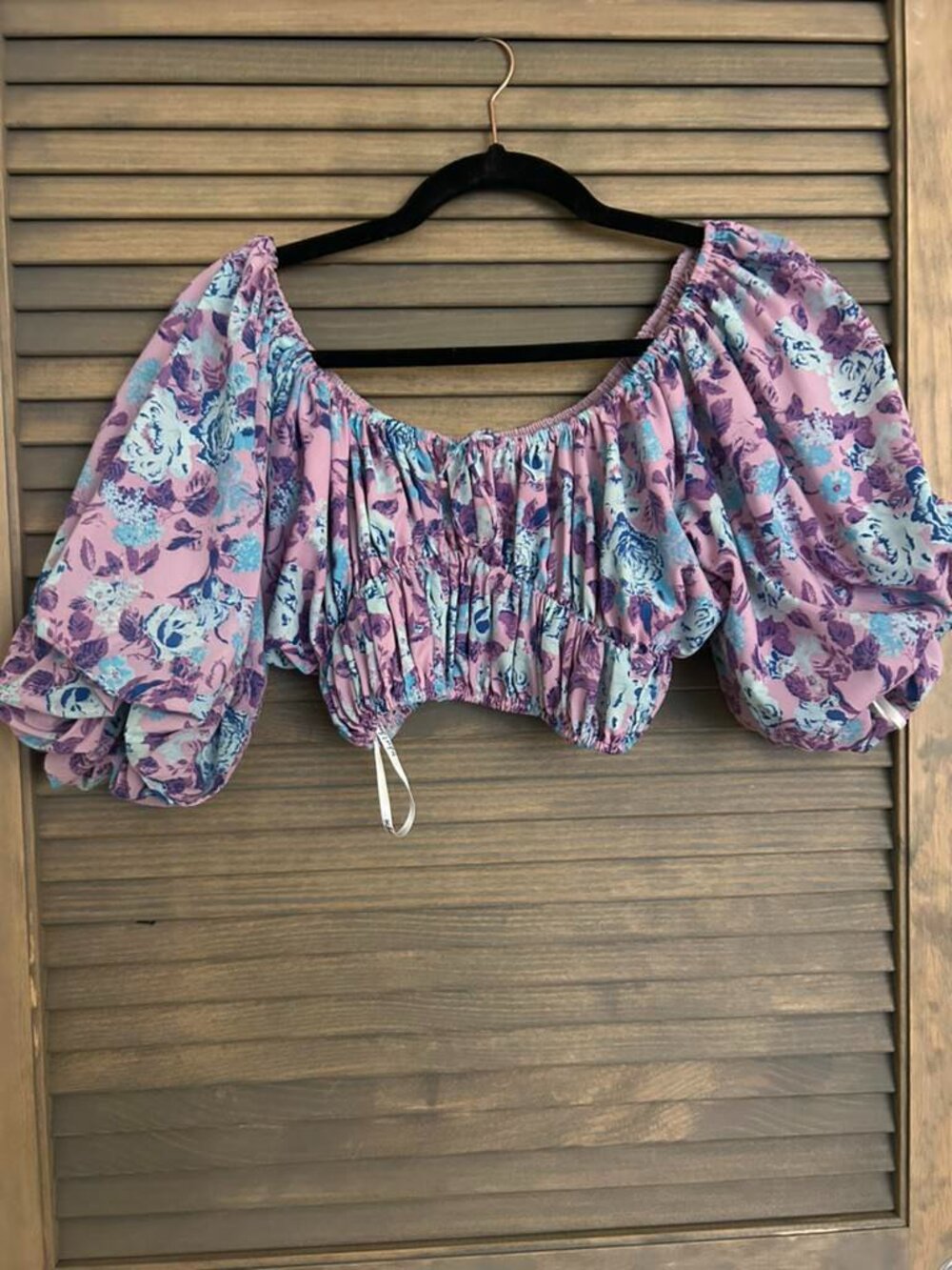 For Love and Lemons Lavender Babydoll Crop Top